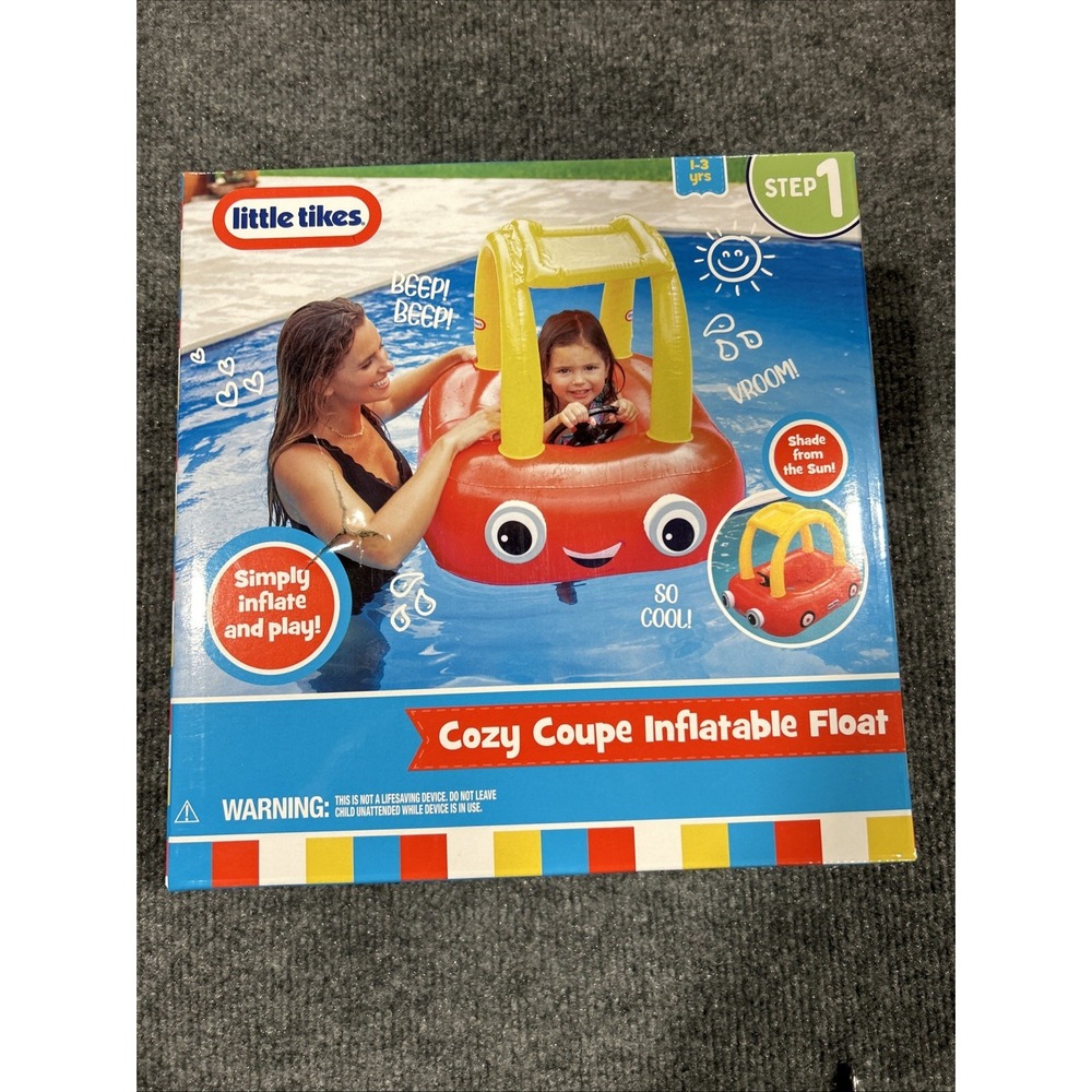 Little Tikes Cozy Coupe Inflatable Pool Float Summer Toys Step 1 Ages 1-3‎